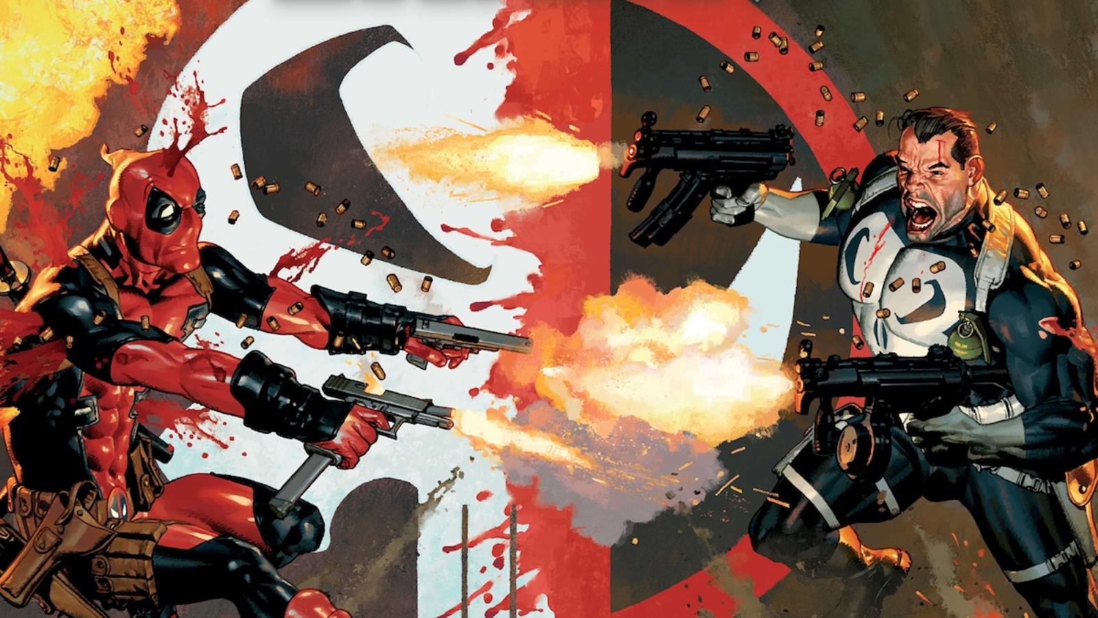 Os anti-heróis mais letais da Marvel se enfrentam no novo crossover de Deadpool e Punisher “Big Guns”